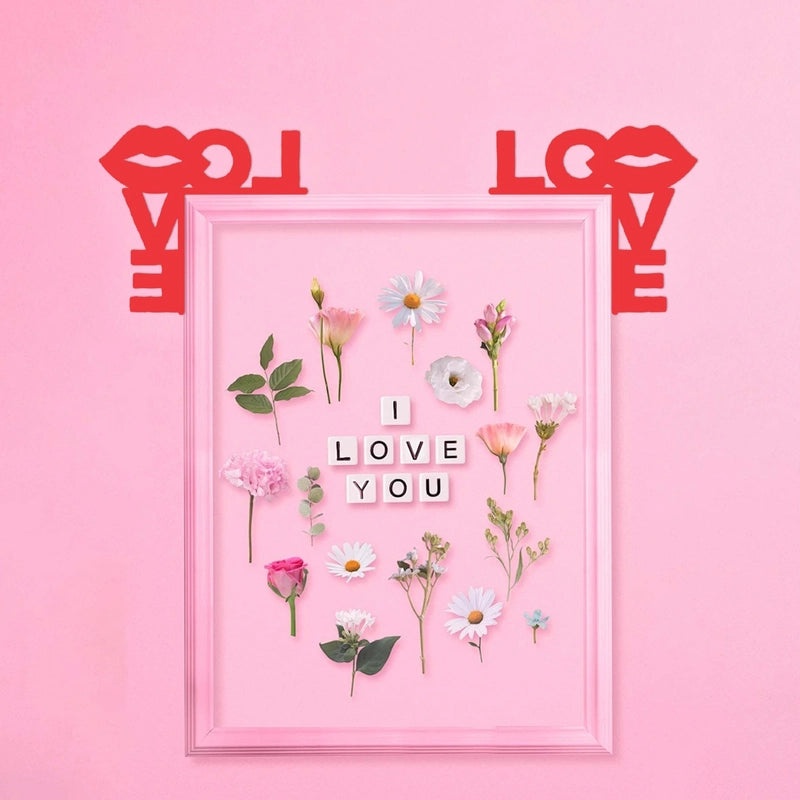 Minimalist Heart Letter Wood Door Frame Wall Art for Valentine's Day | Home Decor