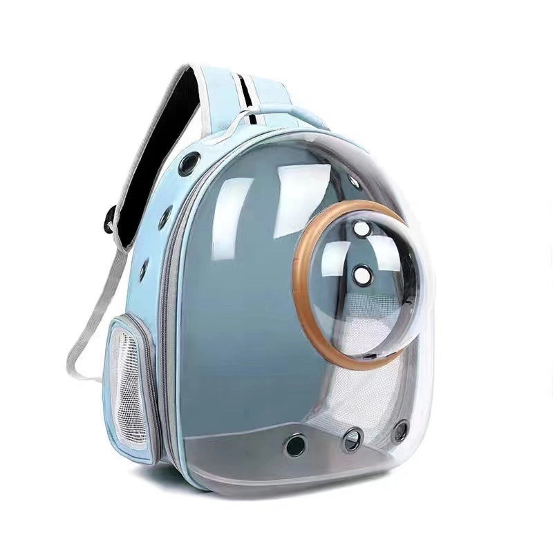 Minimalist Solid Color Pet Backpack Made of Durable PVC Oxford Cloth|Pet Carriers & Travel Bags