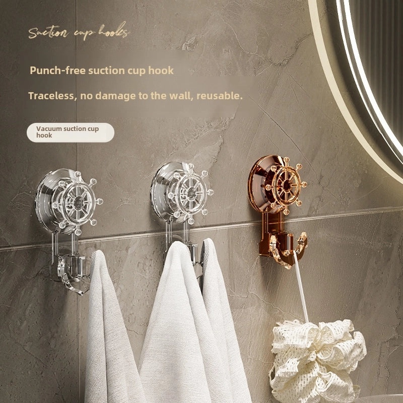 Rotating Strong Suction Cup Hook for Bathroom Kitchen Towel Storage | Home Organization Hooks