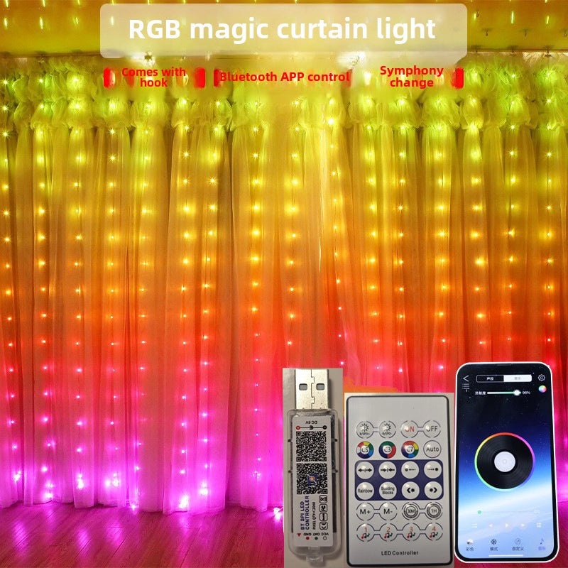 RGB LED Leather String Lights USB Bluetooth APP Control | Home Decor Lighting