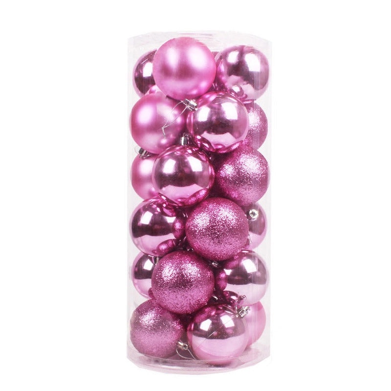 24PCS Christmas Hanging Ornaments Set 3-8cm Shiny Ball Decorations for Tree 2024|Christmas Ornaments