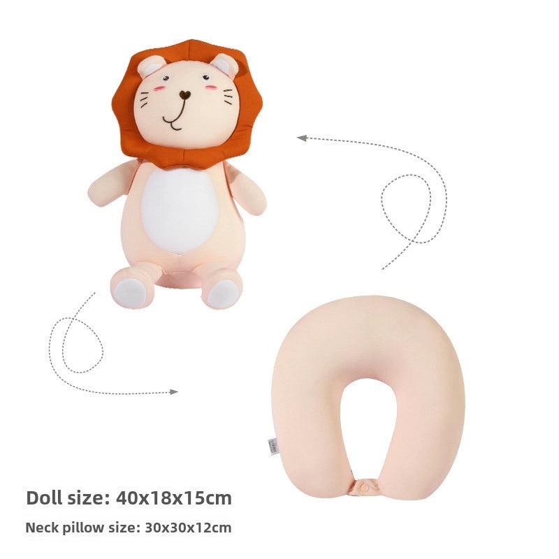 Cartoon Penguin U-Shaped Neck Pillow with Foam Particles | Travel Pillows & Neck Support