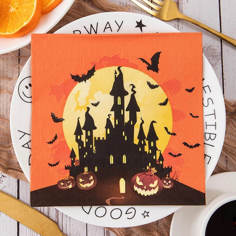 Halloween Pumpkin Skull Letter Wood Pulp Decor|Home Decor & Seasonal Decorations