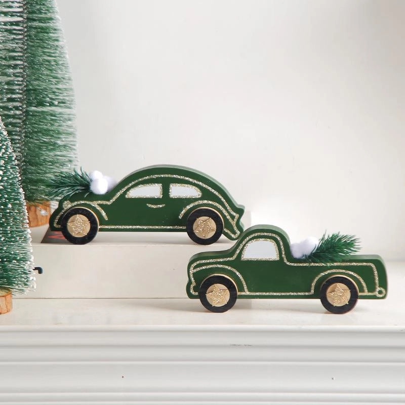 Christmas Chinoiserie Cartoon Style Pastoral Wooden Ornament|Home Decor & Holiday Accessories