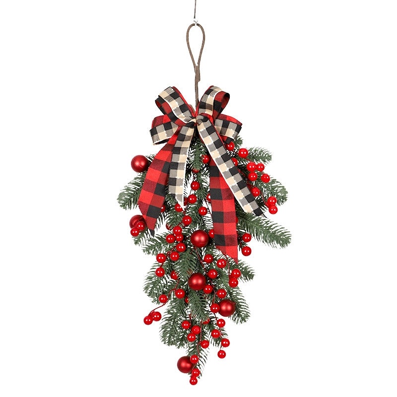 Red Fruit Upside Down Christmas Tree Wall Hanging for Home and Hotel Decoration|Home Decor