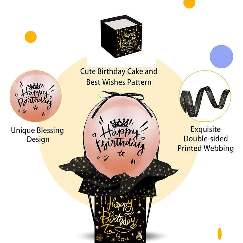 Birthday Party Lottery Box Balloons with IG Style Letter Paper Aluminum Film | Party Supplies