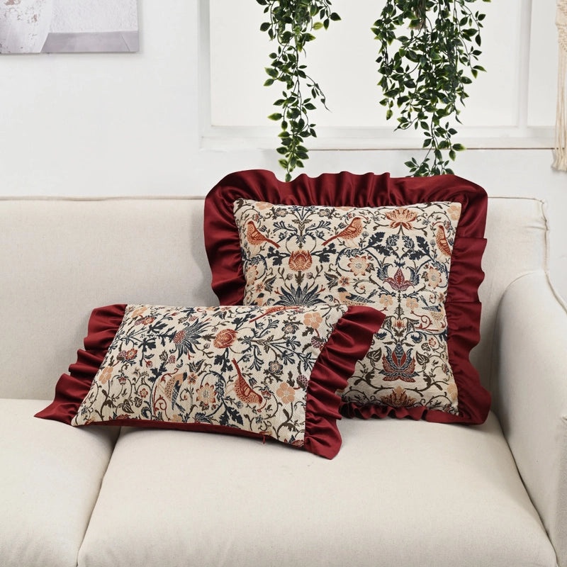 Minimalist Floral Polyester Throw Pillow Cover for Bedding | Home Decor Pillows