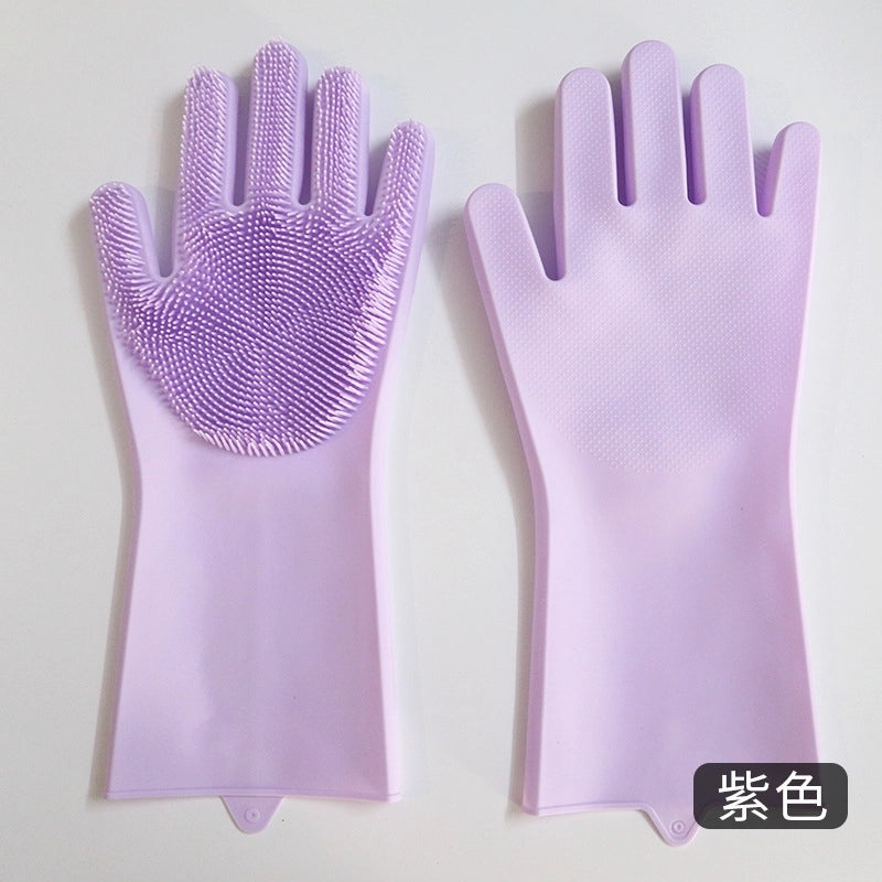 Waterproof Silicone Dishwashing Gloves with Anti-scalding Feature for Pet Bathing and Kitchen Cleaning | Household Cleaning Gloves