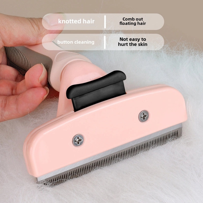 Pet Grooming Comb Dog Hair Detangling Knife One-Button Hair Removal Tool|Pet Grooming Supplies