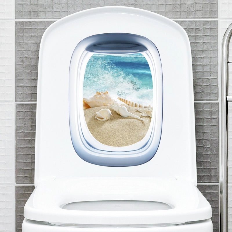 Elegant Landscape PVC Wall Sticker for Bathroom Decor|Home Decor & Wall Art