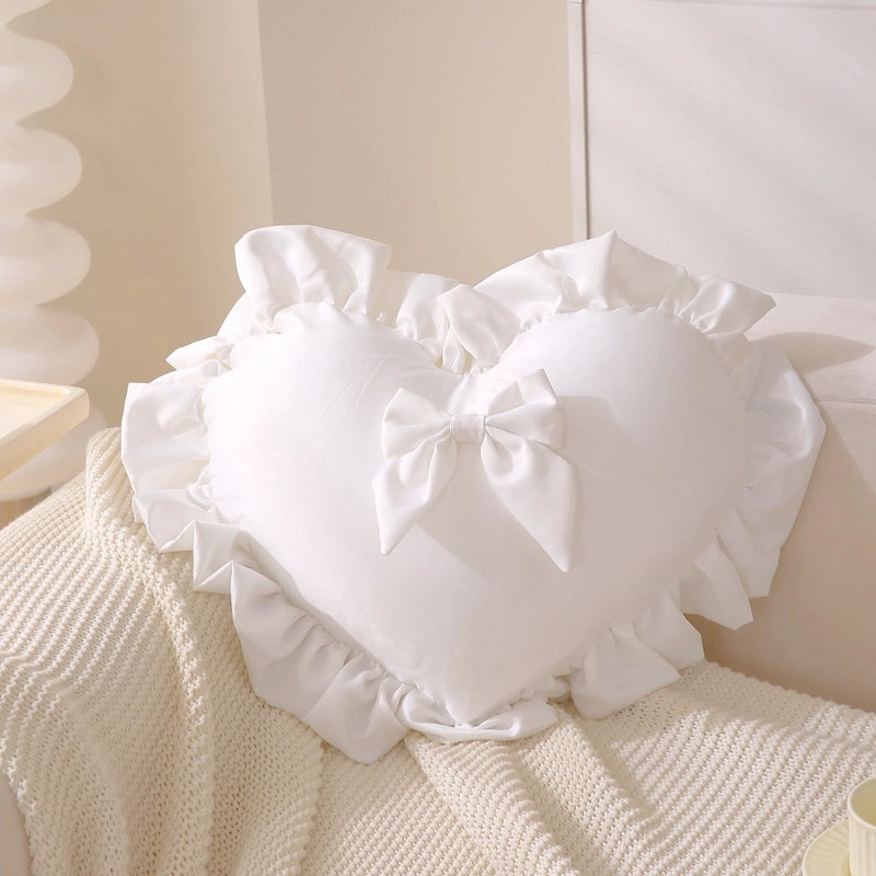 Heart-Shaped Solid Color Flower Pillow Covers for Couch and Sofa Decor | Home Decor & Cushion Covers