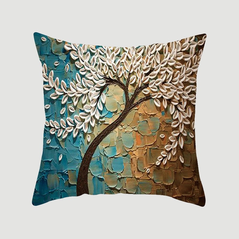 Modern Pastoral Letter and Plant Linen Pillow Covers for Couch and Sofa Decor | Home Decor & Pillows