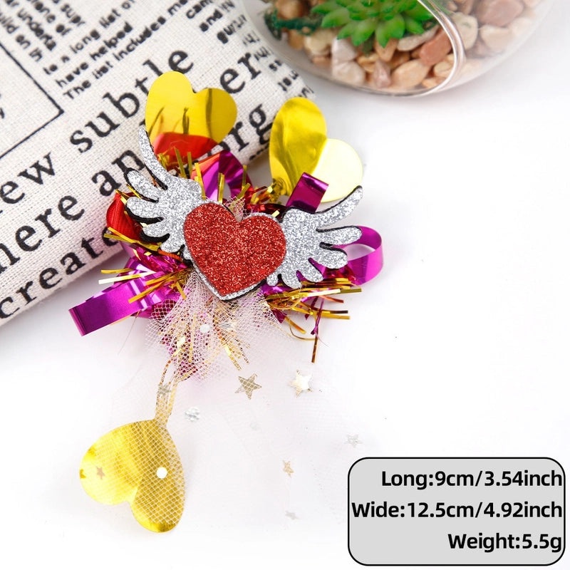 Valentine's Day Rose Heart Hairpin Classic Letter Design Felt Cloth Party Accessory 1 Piece|Hair Accessories