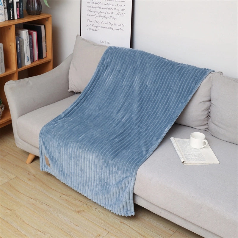 Flannel Coral Fleece Air Conditioning Blanket Small Soft Lambswool Nap Sofa Throw|Home Textiles & Blankets