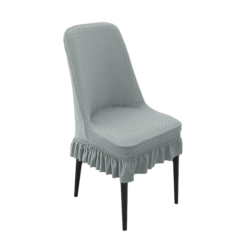 Jacquard Polar Fleece Thickened Stretch Chair Cover One-piece Anti-fouling Hotel Home Dining Chair Protector|Home Decor & Furniture Accessories