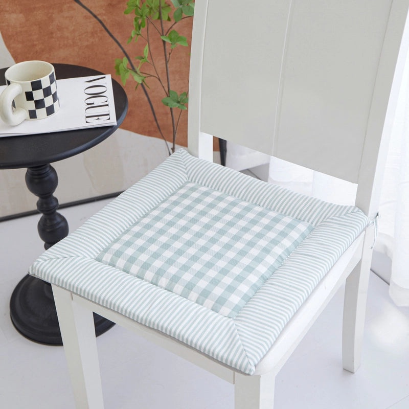 Plaid Polyester Seat Cushion for Chairs|Home Decor & Furniture Accessories