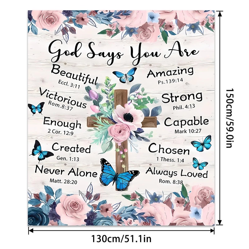 Cozy Polyester Letter Print Blanket for Couch and Sofa Decor | Home Textiles & Throws