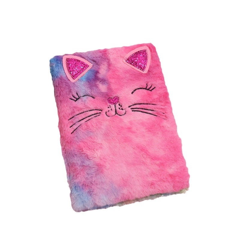 Red Heart Cat Plush Notebook Cute Learning Journal|Stationery & Notebooks