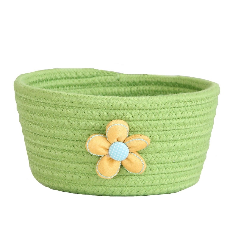 Cartoon Cotton Rope Woven Storage Box for Home Desktop Key Organizing Small Flower Hallway Sundries Organizer|Home Storage & Organization