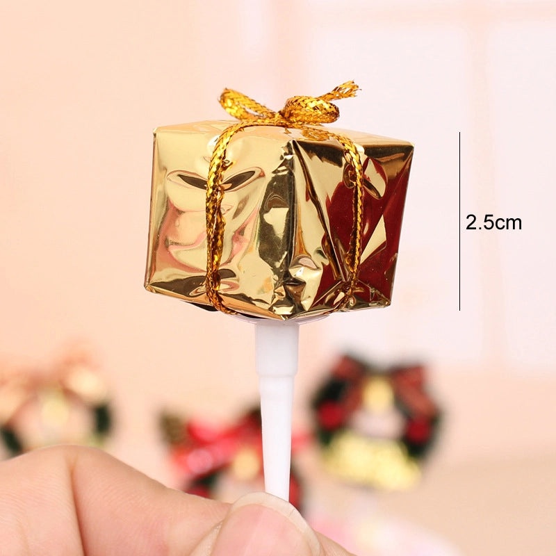 Christmas Cake Decoration Set Soft Glue Plug-in Christmas Tree Santa Snowman Reindeer Holiday Decor|Christmas Cake Decorations