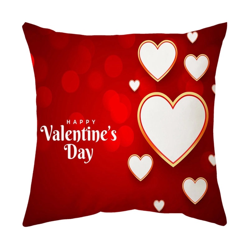 Valentine's Day Romantic Letter Landscape Plush Pillow Covers for Couch and Sofa Decor | Home Decor