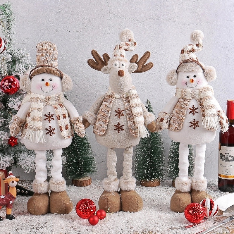 Cute Christmas Snowman Family Decor Doll for Home | Holiday Decorations