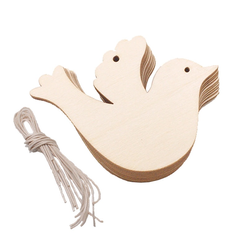 Wooden Boxwood Hanging Ornaments for Christmas Valentine’s Father’s Day Wedding Home Decor Crafts Birthday | Home Decor & Crafts