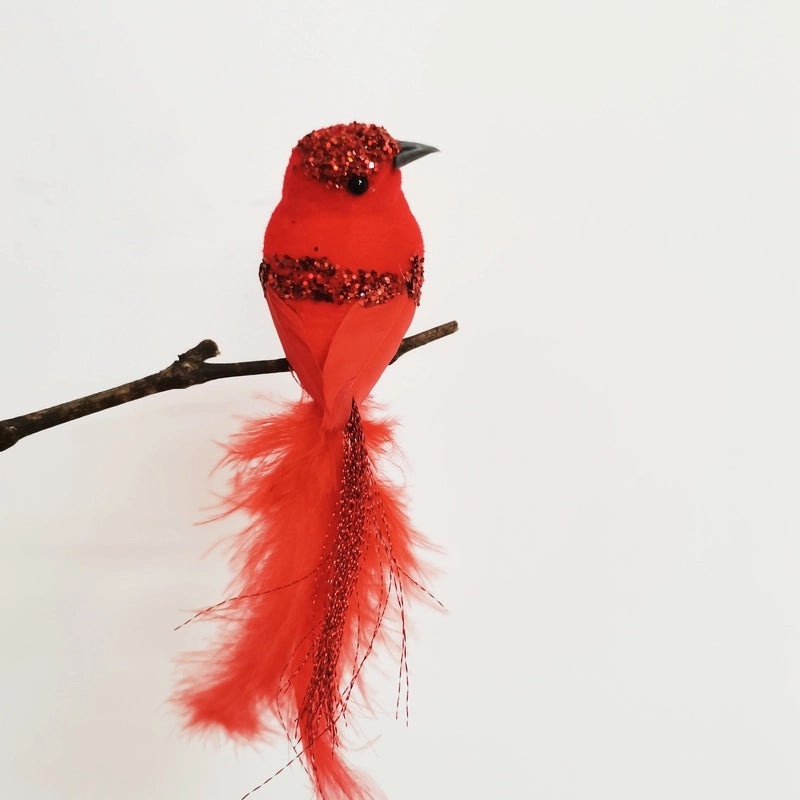Realistic Red and White Bird Garden Ornaments for Easter and Halloween | Home & Garden Decor