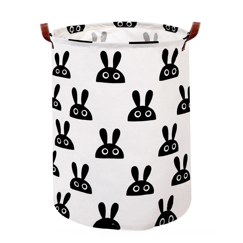 Foldable Cotton Linen Laundry Basket Waterproof Storage Bucket for Dirty Clothes Home Organizer|Home Storage & Organization