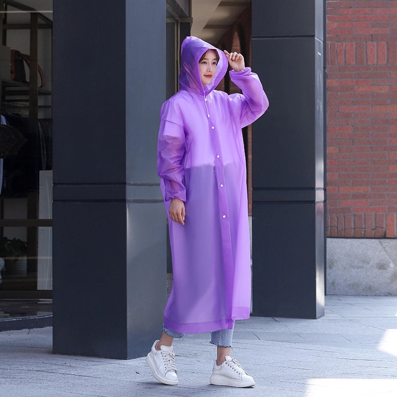 Thickened Disposable Adult Rain Poncho Lightweight EVA Outdoor Travel Raincoat with Logo Printing|Rain Gear & Ponchos