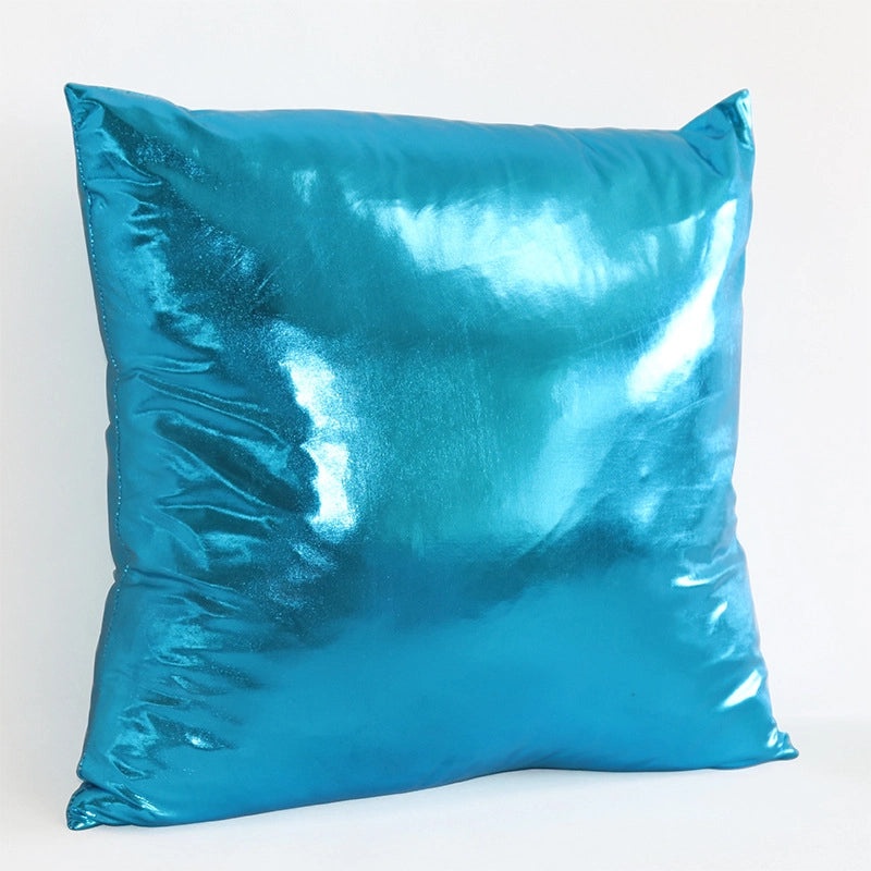 Elegant Solid Color PU Leather Spandex Bronze Pillow Covers for Couch Sofa Decor | Home Decor