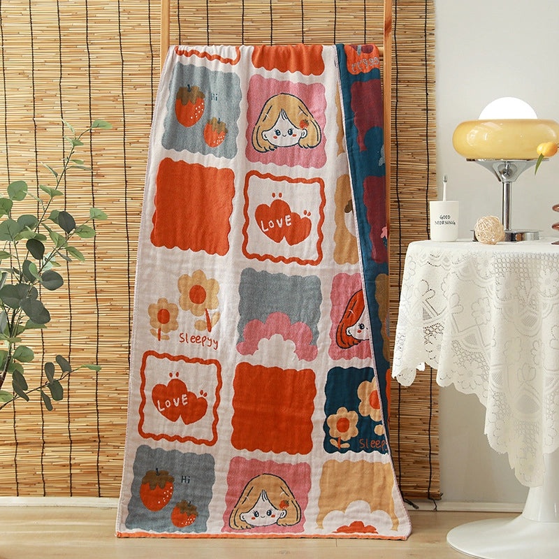Adorable Animal Print Floral Cotton Bath Towels | Home & Bath Towels