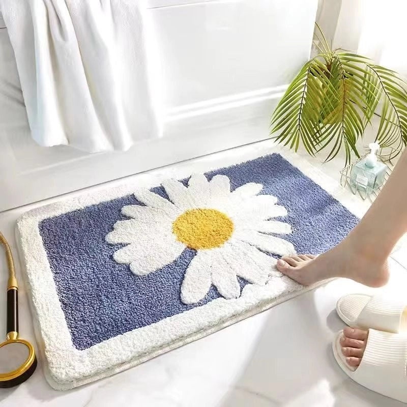 Geometric Floral Cashmere Feel Carpet for Bedding | Home Decor