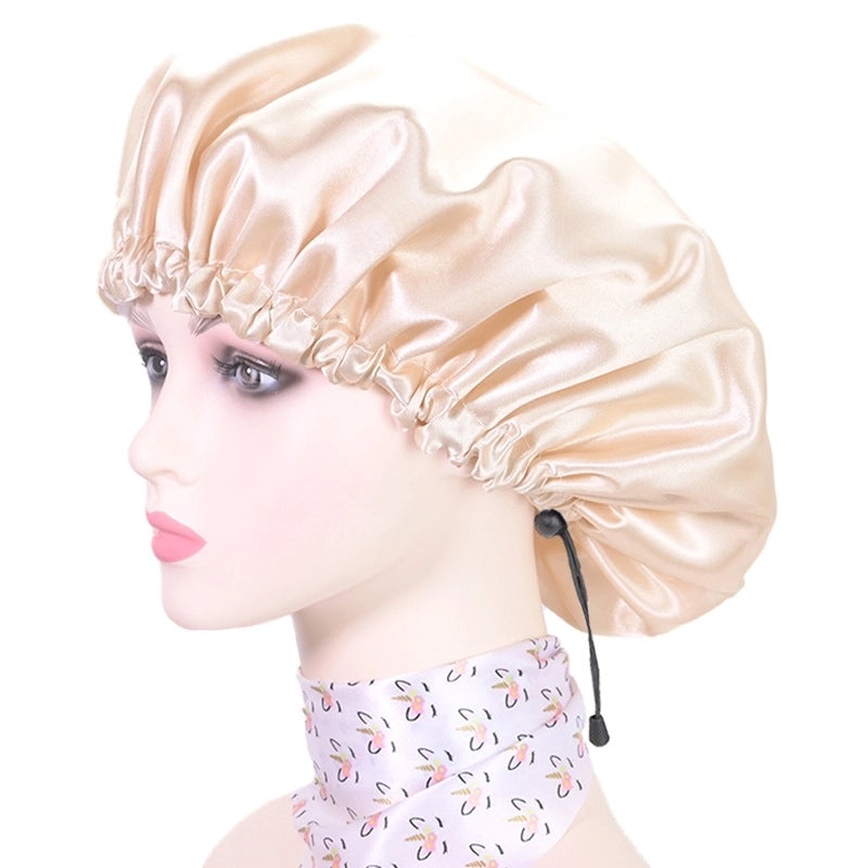 Vacation Waterproof Cartoon PE Shower Cap for Hair Protection|Bathroom Accessories