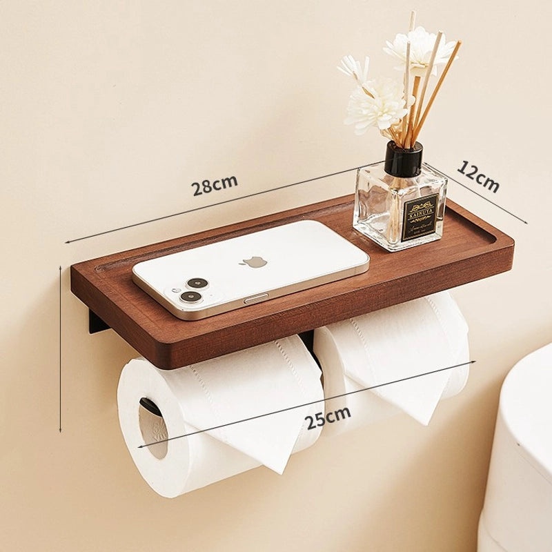 Elegant Solid Color Wooden and Aluminum Tissue Dispenser | Home & Living Accessories