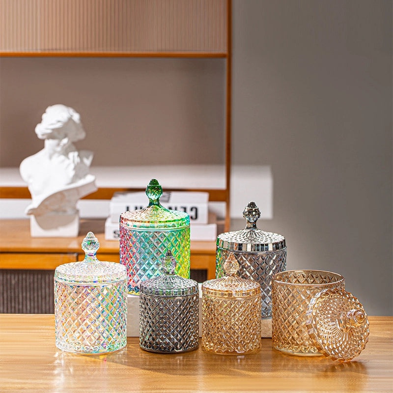 European Style Large Glass Candy Jar with Lid for Wedding and Home Decor | Home & Kitchen Storage