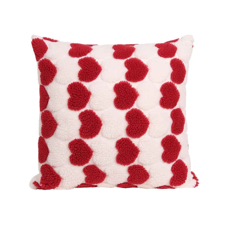 Heart-Shaped Solid Color Polyester Pillow Covers for Couch and Sofa | Home Decor Pillows