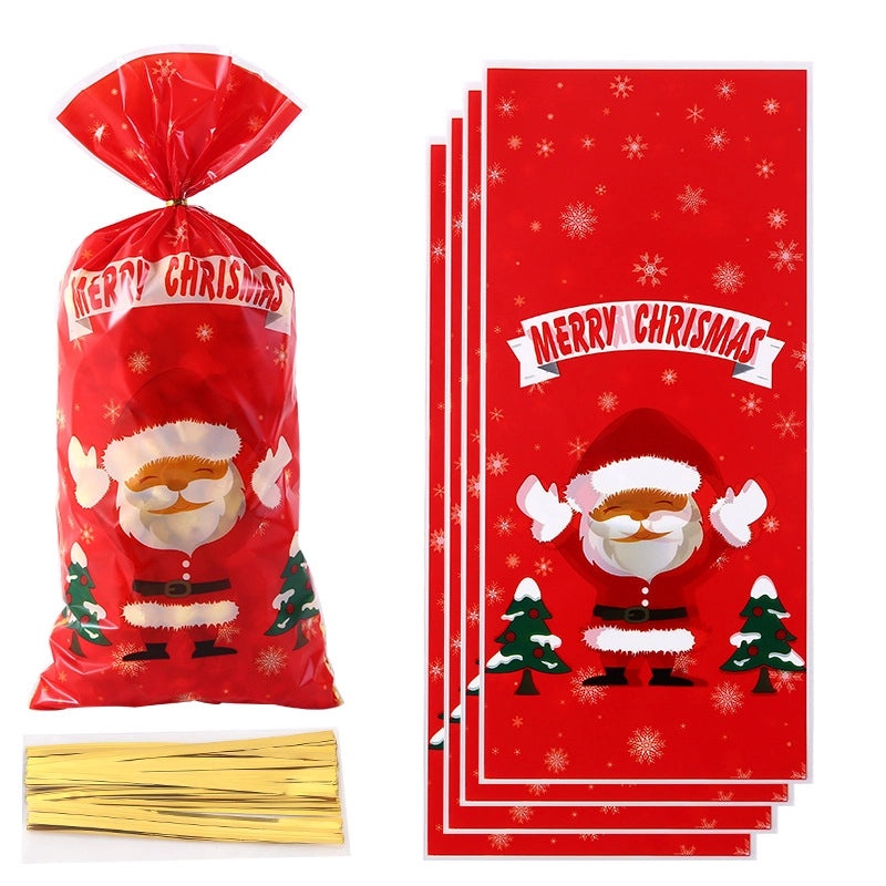 Transparent Flat OPP Plastic Packaging Bags for Candy Biscuit Gift Christmas In Stock|Packaging Supplies