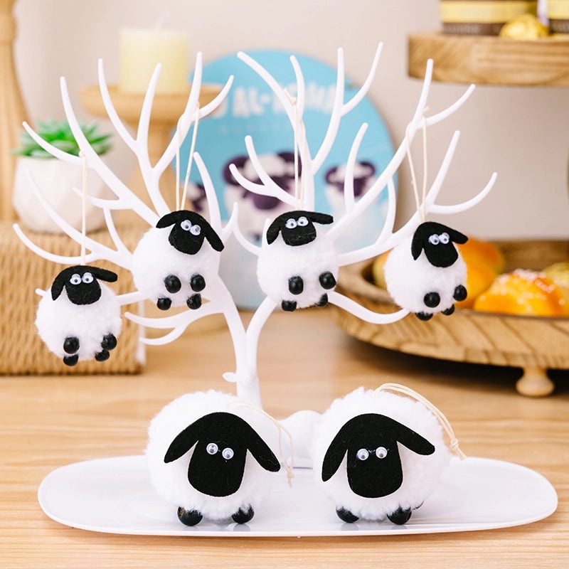 Haobei Black and White Lamb Pendant Eid Al-Adha Hanging Decoration | Home Decor