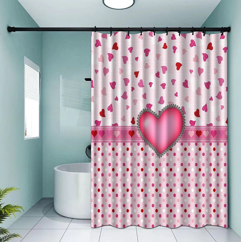 Sweet Heart Shape Polyester Door Curtain for Bathroom|Home Decor Curtains