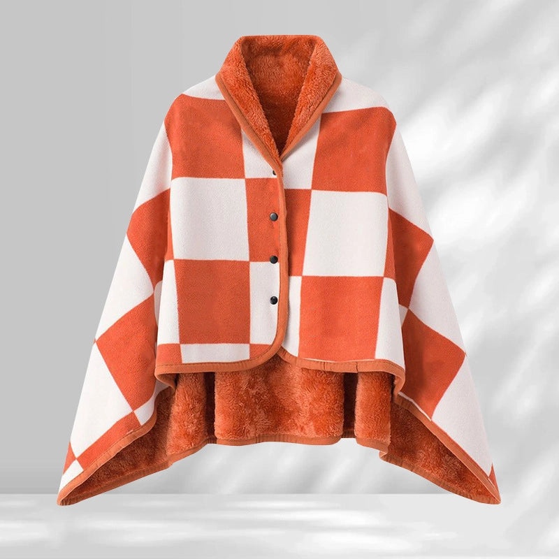 Cozy Polyester Lattice Shawl Blanket for Casual Use|Home Textiles & Bedding