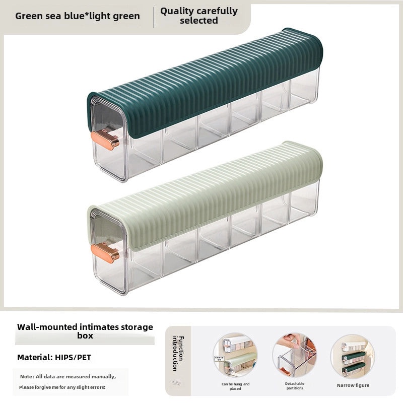 Transparent Wall-mounted Underwear Storage Box for Socks and Bra | Home Storage & Organization