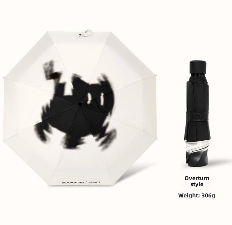 Dual-use Automatic Folding Umbrella for Women | Sun & Rain Protection UV Shield | Portable High-Grade Black Coating | Umbrellas