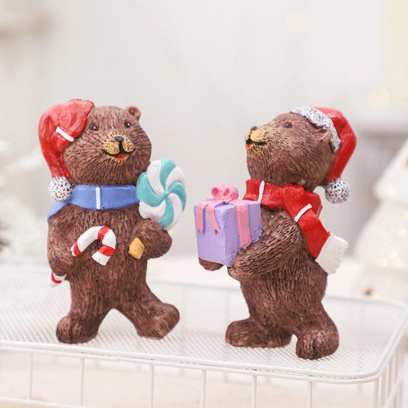 Christmas Nordic Cute Bear Resin Ornament Holiday Decoration|Home Decor Ornaments