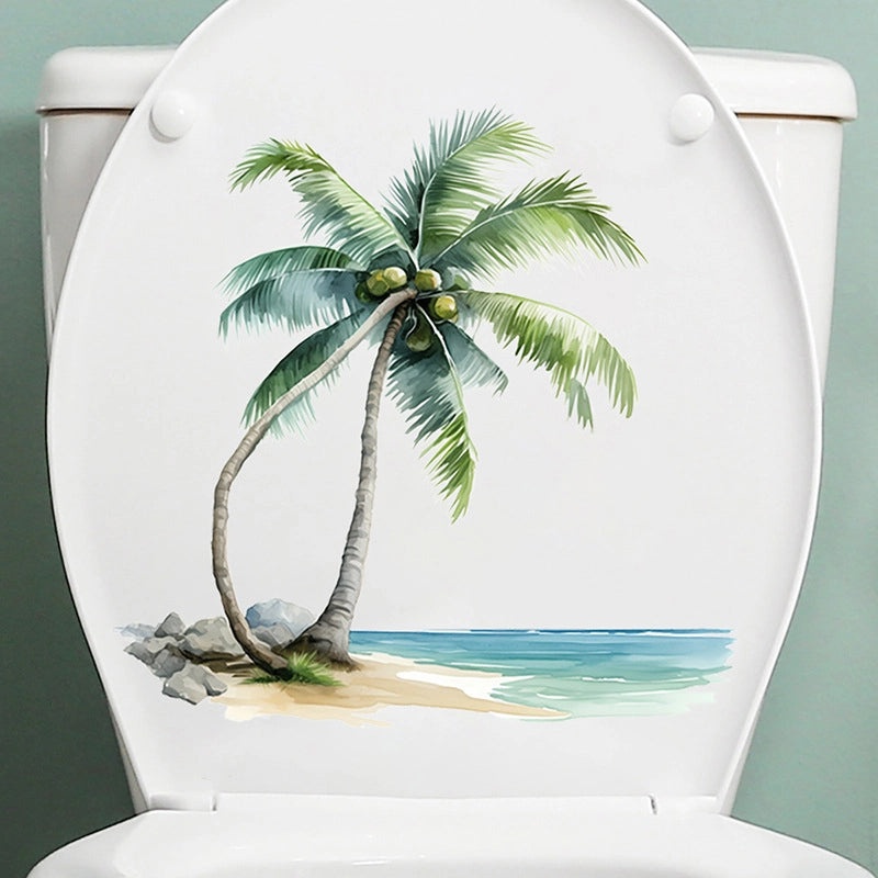 Tropical Coconut Tree PVC Wall Decal for Living Room | Home Decor Wall Stickers