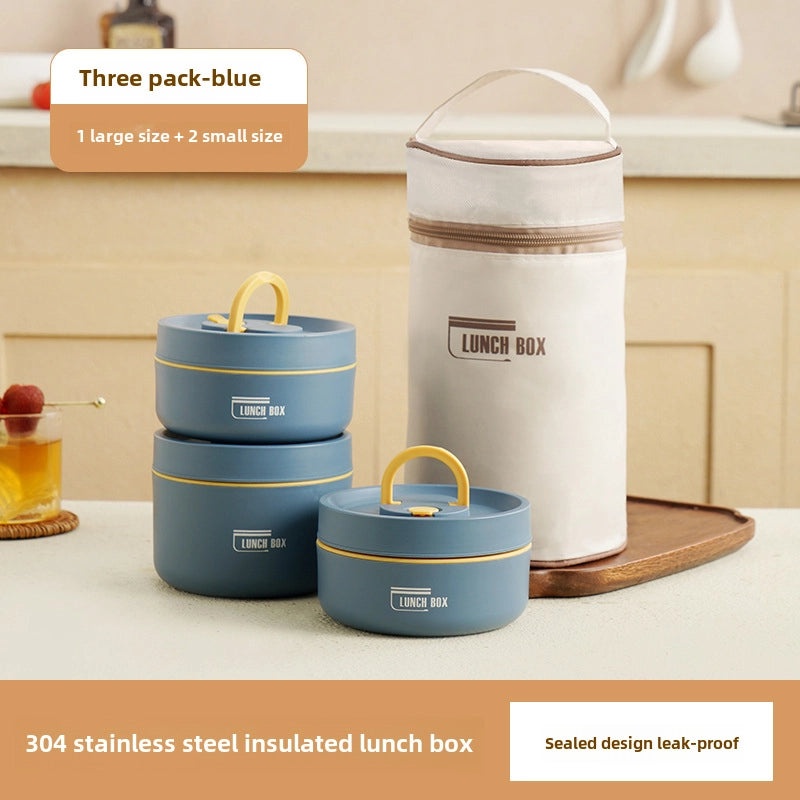 304 Stainless Steel Lunch Box with Soup Bowl | Portable Multi-Layer Insulated Lunch Box for Students | High Color Value|Kitchen & Dining