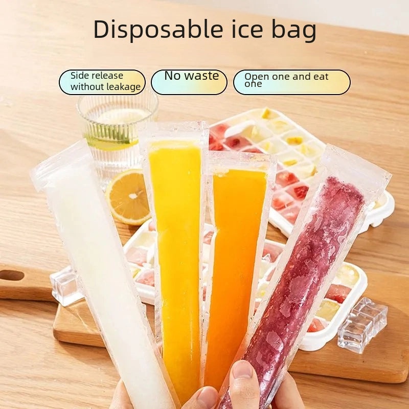 Transparent Self-Sealing Disposable Ice Bags for Food Grade Crushed Ice | Bar Accessories