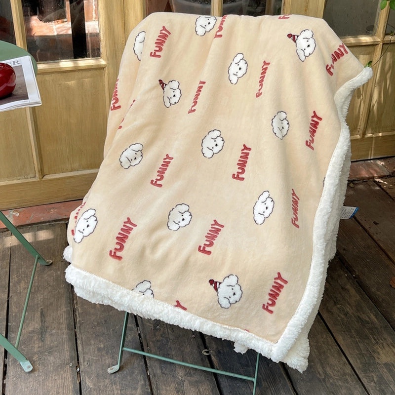 Halloween Cute Animal Pumpkin Fleece Blanket Cozy Bedding Throw for Fall|Home & Living Bedding