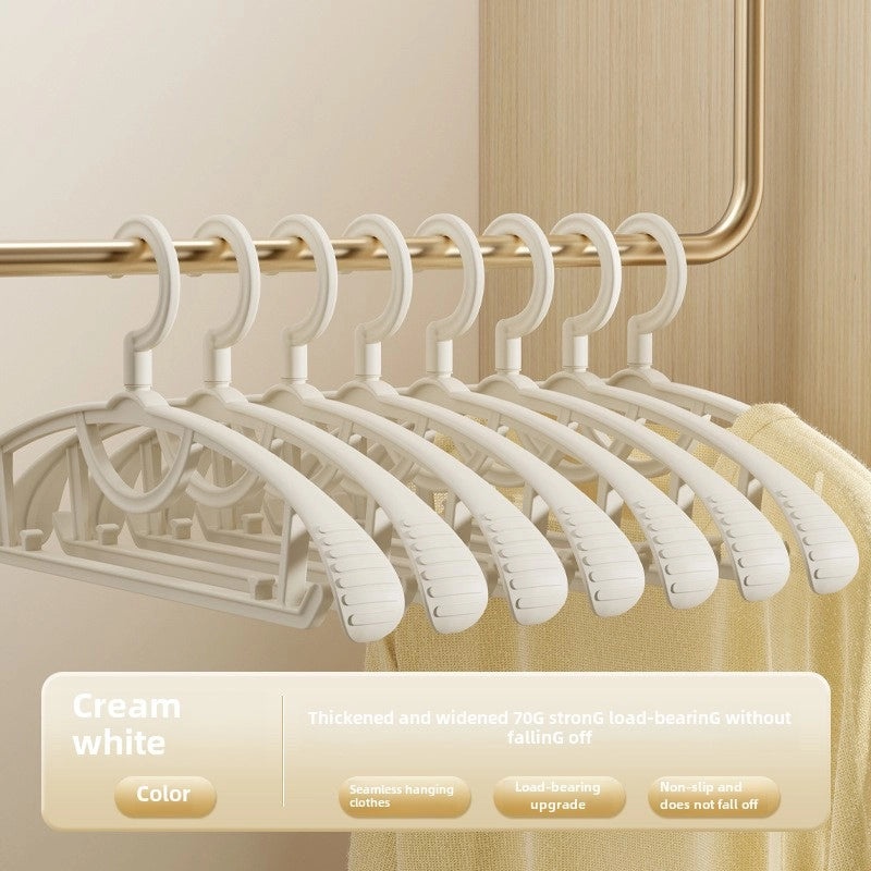 Seamless Wide Shoulder Non-slip Plastic Clothes Hanger for Adults | Home & Living Storage Solutions