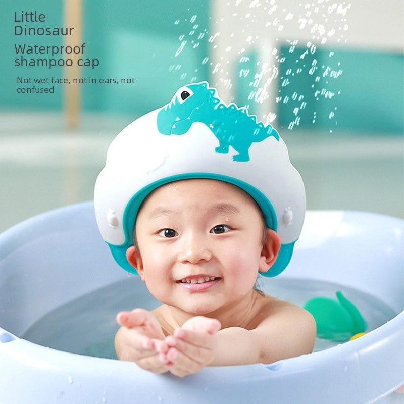 Baby Waterproof Shower Cap for Babies - Eye and Ear Protection, Anti-Leak Bathing Hair Wash Cap | Baby Bath Accessories